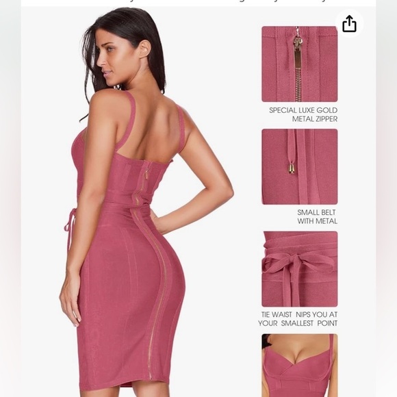 Womens Rayon Belt Detail Bandage Bodycon Party Dress new - Picture 5 of 12